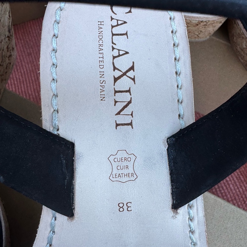 7.5/38 Spanish Sandles  cork wedge brand new never worn, - Picture 4 of 4